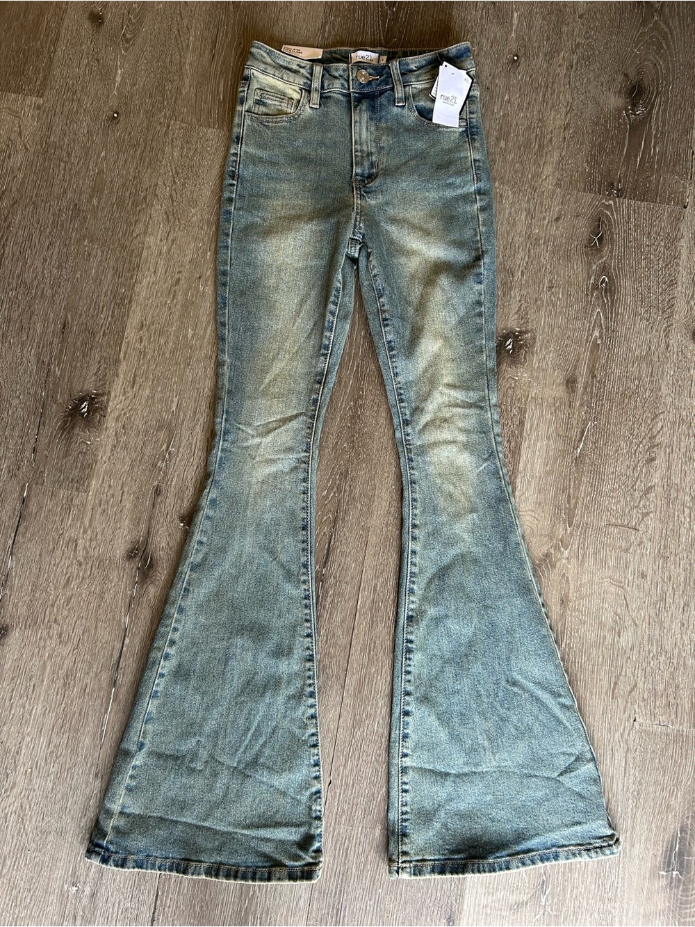 NWT Size 0 Rue 21 High Rise Fit & Flare Denim Jeans